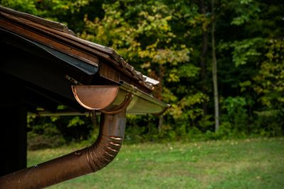 Copper Downspout Installation detail
